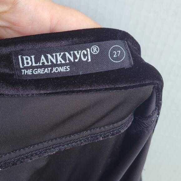 BLANKNYC The Great Jones High Rise Skinny in Black Velvet - Picture 6 of 6